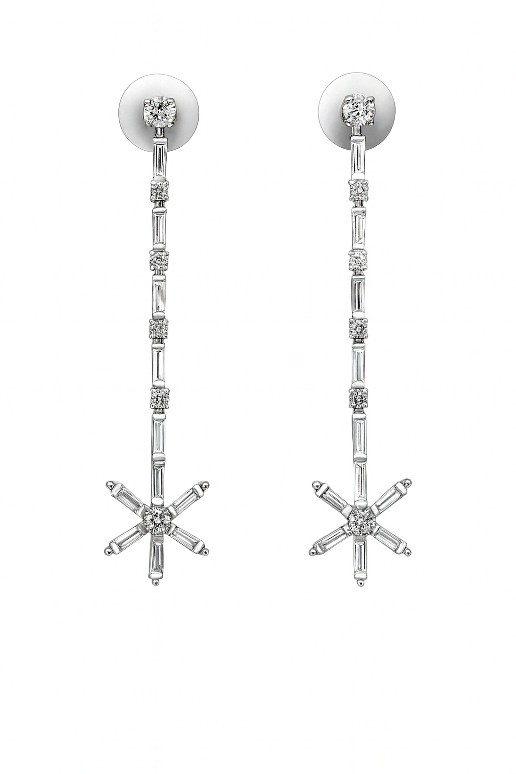 Beautiful 18 Kt Gold  Natural Diamond Earing